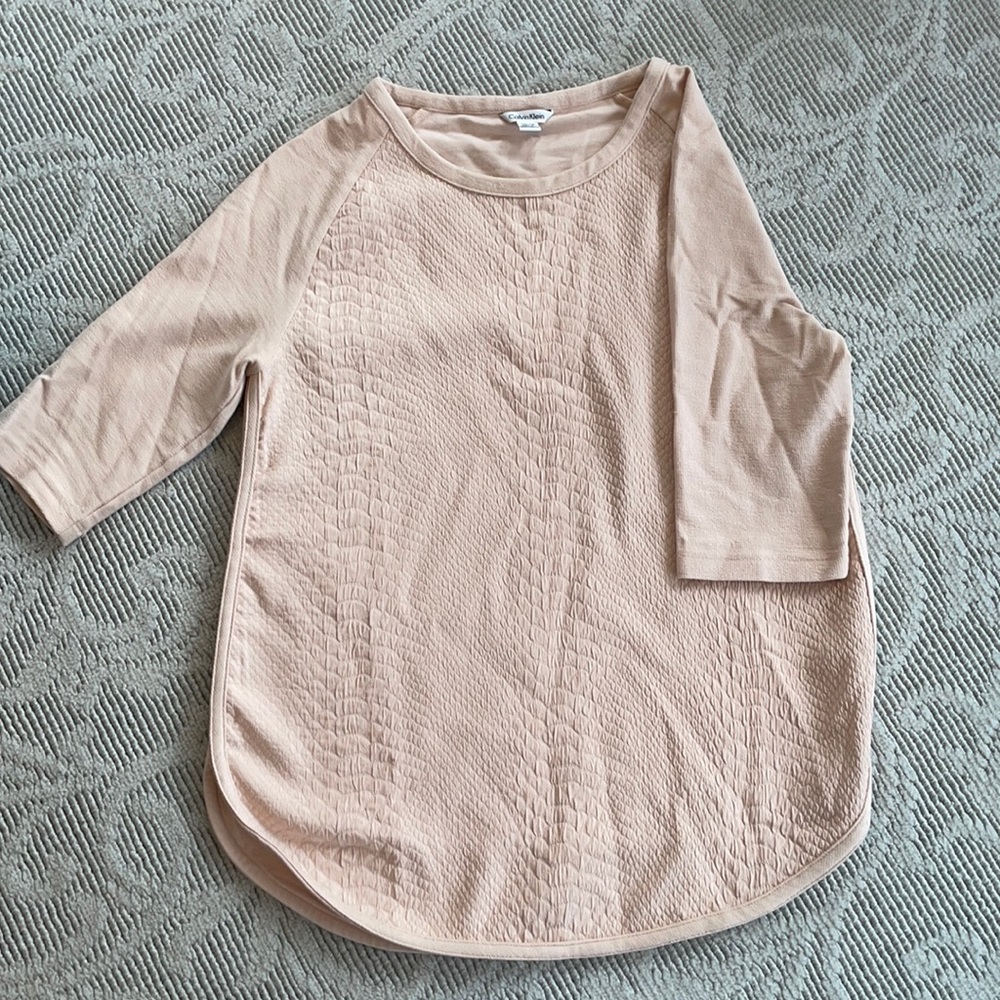 Calvin Klein faux snakeskin panel top XS like new